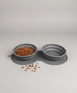 2-in-1 Collapsible Slow Feeder Travel Bowl