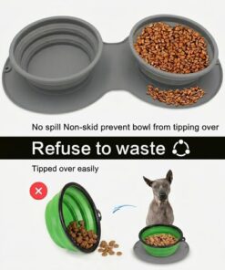Alternative view of 2-in-1 Collapsible Slow Feeder Travel Bowl