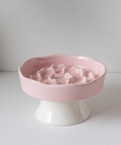 Alternative view of Ceramic Elevated Slow Feeder Bowl