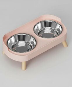Elevated Dual-Bowl Feeding Station