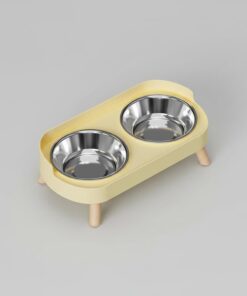 Alternative view of Elevated Dual-Bowl Feeding Station