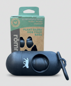 Compostable Plant-Based Poop Bags + Bamboo Dispenser